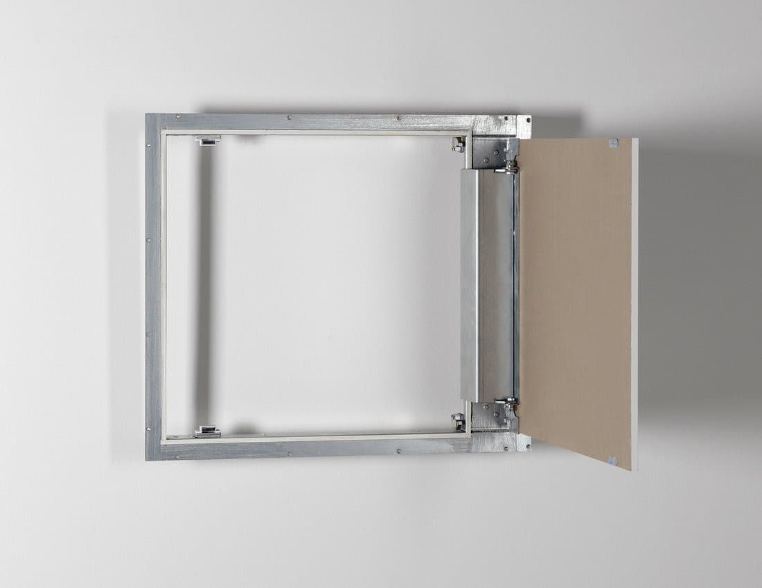 ZARZ drzwiczki rewizyjne pod płytki 30x30cm, otwieranie klik-klak, stal ocynkowana