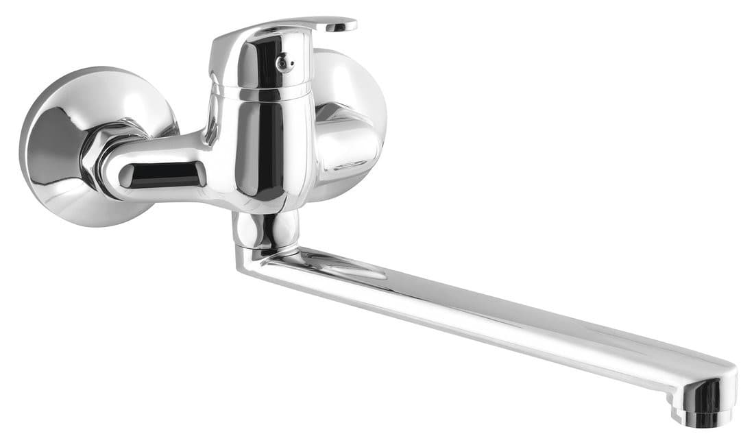 AQUALINE 35 bateria ścienna, rozstaw 100mm, uchwyt płaski, chrom