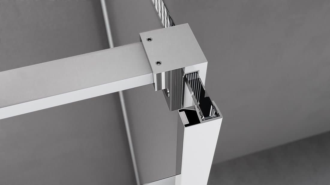 ROLLS kabina prysznicowa 1500x900 mm, wariant L/R, szkło czyste