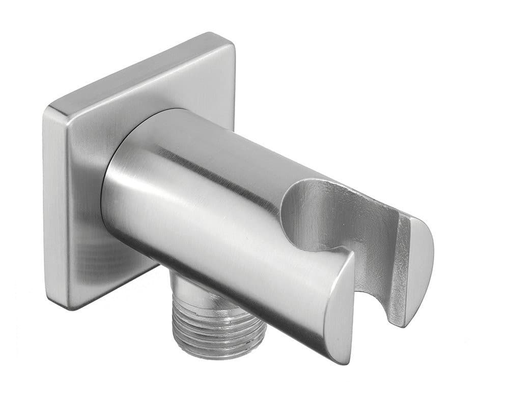 MINIMAL przyłącze kątowe z uchwytem prysznica, stal nierdzewna mat