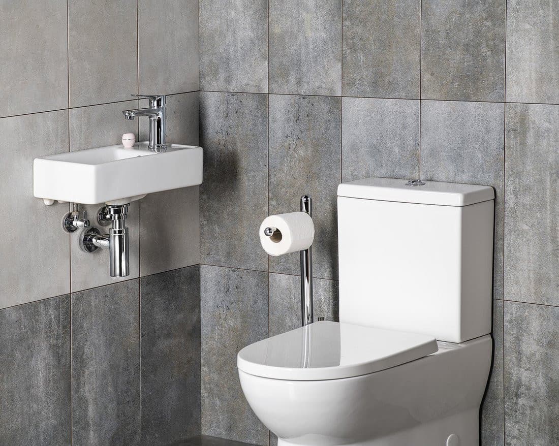 MINOS Umywalka ceramiczna 40x22cm, bateria z prawej strony, biała