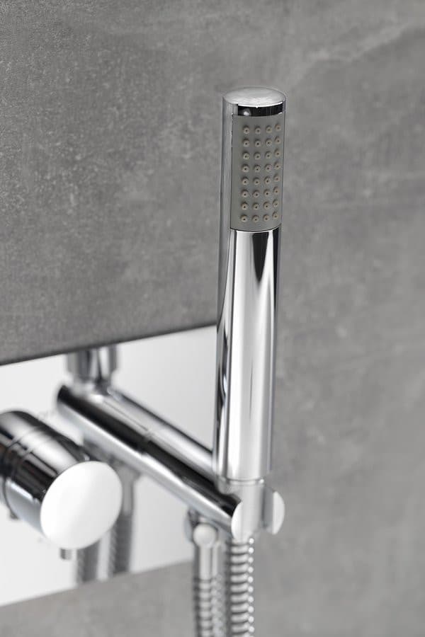 RHAPSODY bateria prysznicowa termostatyczna podtynkowa, rączka prysznicowa, 2/3 wyjścia, chrom