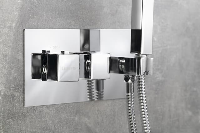 LATUS bateria prysznicowa podtynkowa termostatyczna, słuchawka prysznicowa, 2/3 wyjścia, chrom