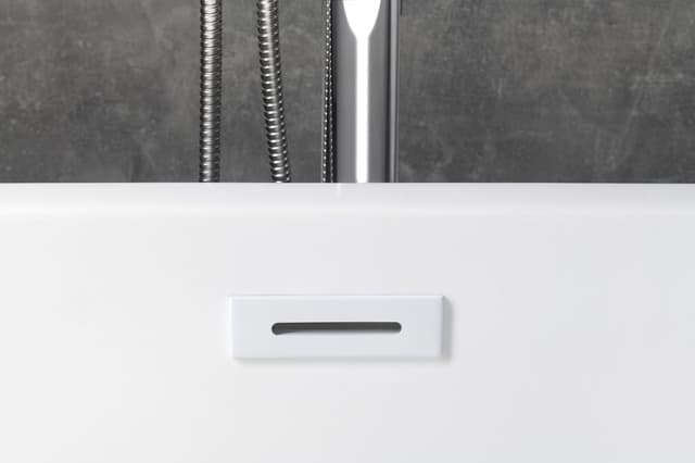 SET maskownica przelewu, odpływ wannowy 6/4", klik-klak, biały połysk