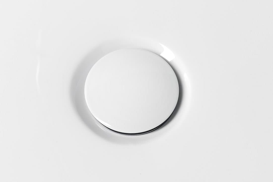 SET maskownica przelewu, odpływ wannowy 6/4", klik-klak, biały połysk