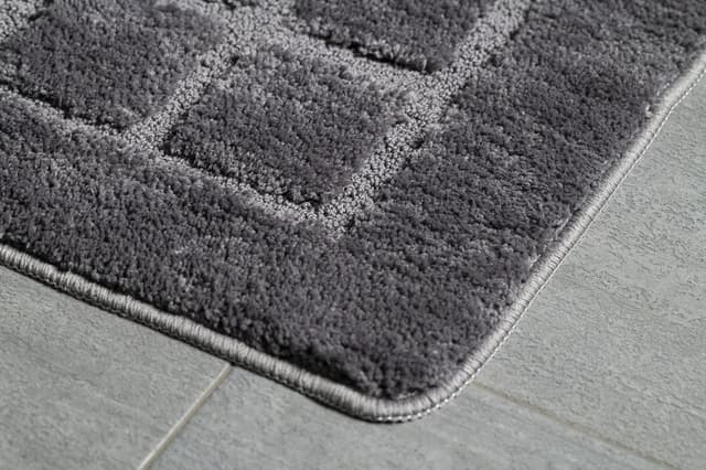 DELHI dywanik łazienkowy 50x80cm antypoślizgowa, 100% polyester, ciemnoszary