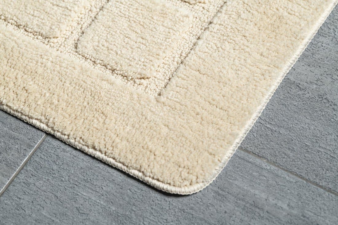 DELHI dywanik łazienkowy 50x80cm antypoślizgowa, 100% polyester, beżowy