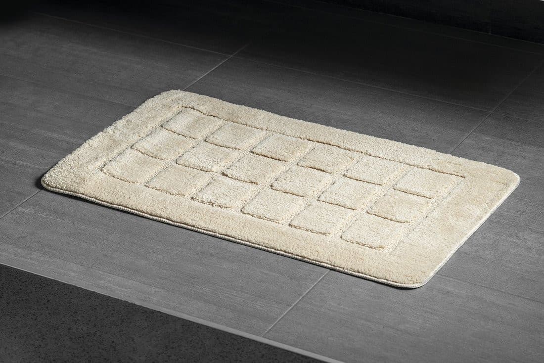 DELHI dywanik łazienkowy 50x80cm antypoślizgowa, 100% polyester, beżowy