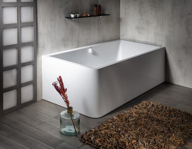 MARLENE CURVE R MONOLITH wanna wolnostojąca przyścienna 195x85x63cm, biały