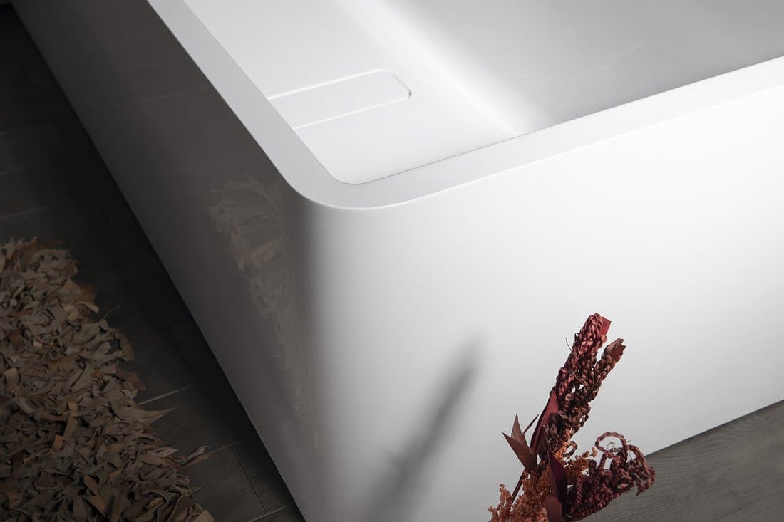 MARLENE CURVE L MONOLITH prostokątna wanna 165x75x63cm, biały