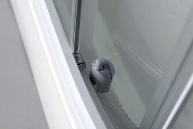 AIGO Boks prysznicowy półokrągły 900x900x2040 mm, biały profil, szkło czyste