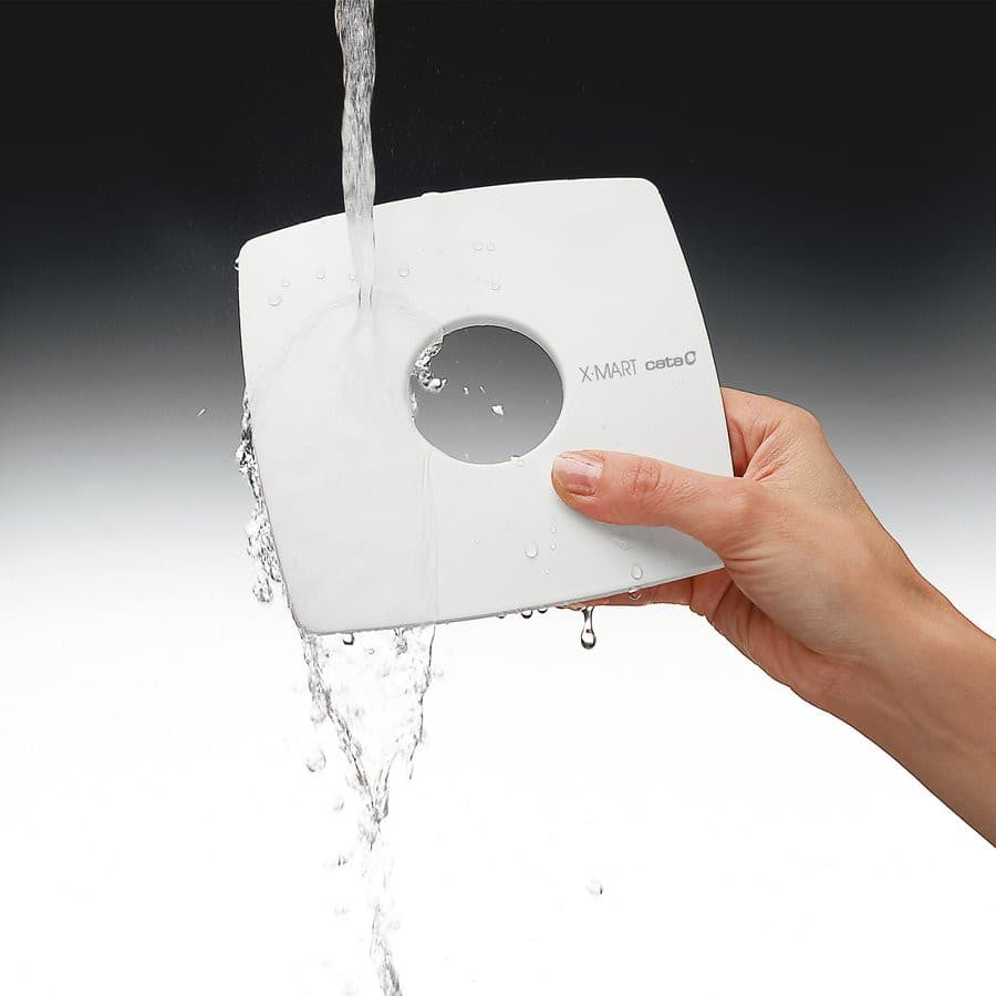 X-MART 10T wentylator łazienkowy z wył. czasowym, 15W, wylot 100mm, biały