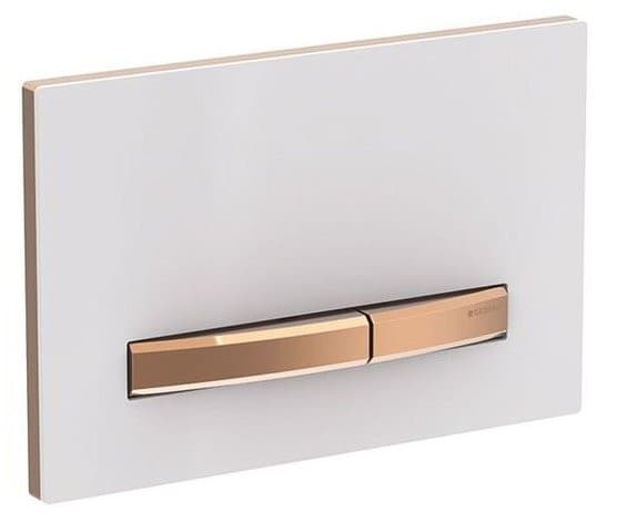 GEBERIT SIGMA50 Dual flush przycisk spłukujący, biały/różowe złoto