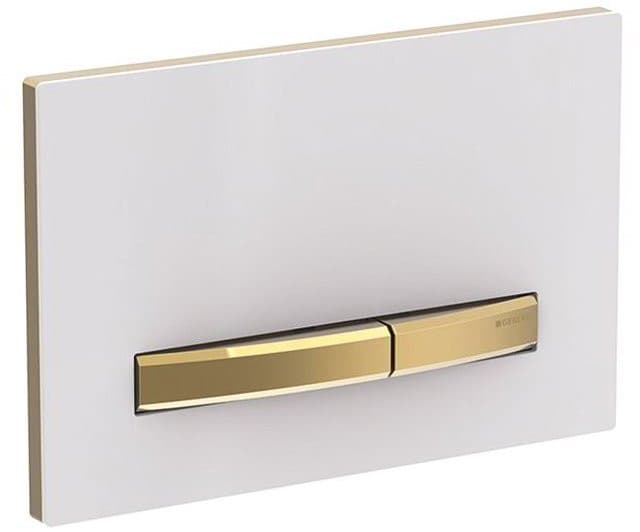 GEBERIT SIGMA50 Dual flush przycisk spłukujący, biały/mosiądz