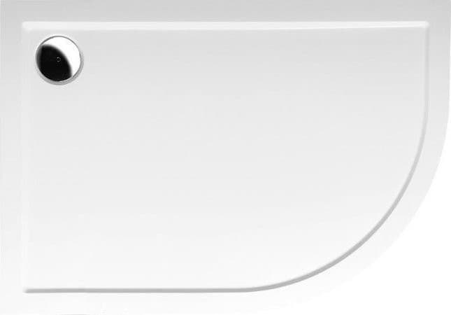 RENA R brodzik kompozytowy, półokrągły 120x90cm, R550, lewy, biała