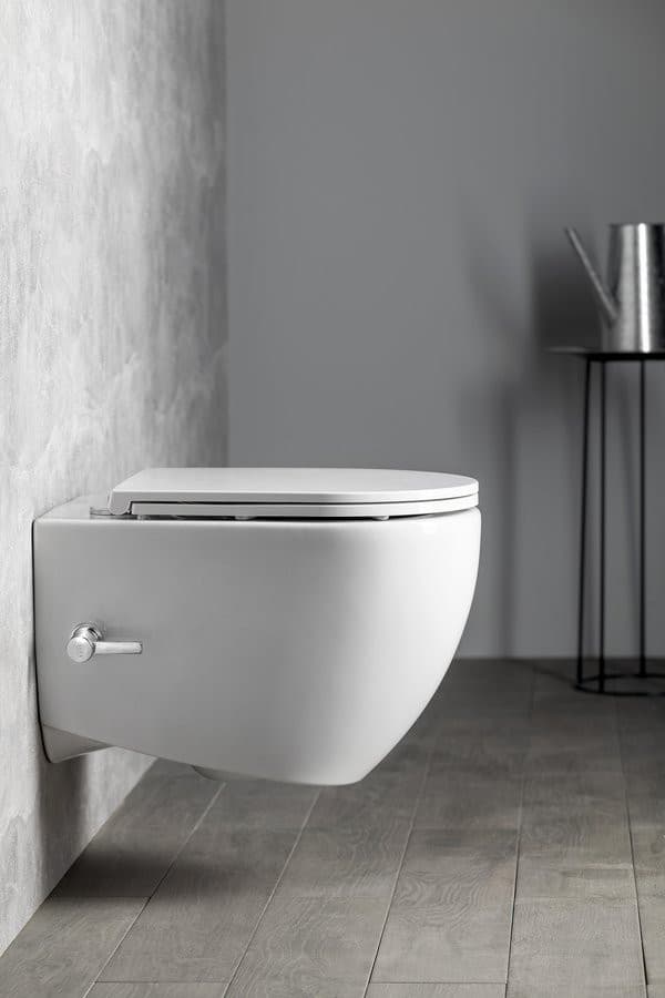INFINITY CLEANWASH WC wiszące, z dyszą bidetową i zaworem, Rimless, 36,5x53cm, biały