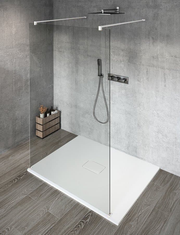 VARIO WHITE jednoczęściowa kabina przysznicowa Walk-In, szkło czyste, 1300 mm