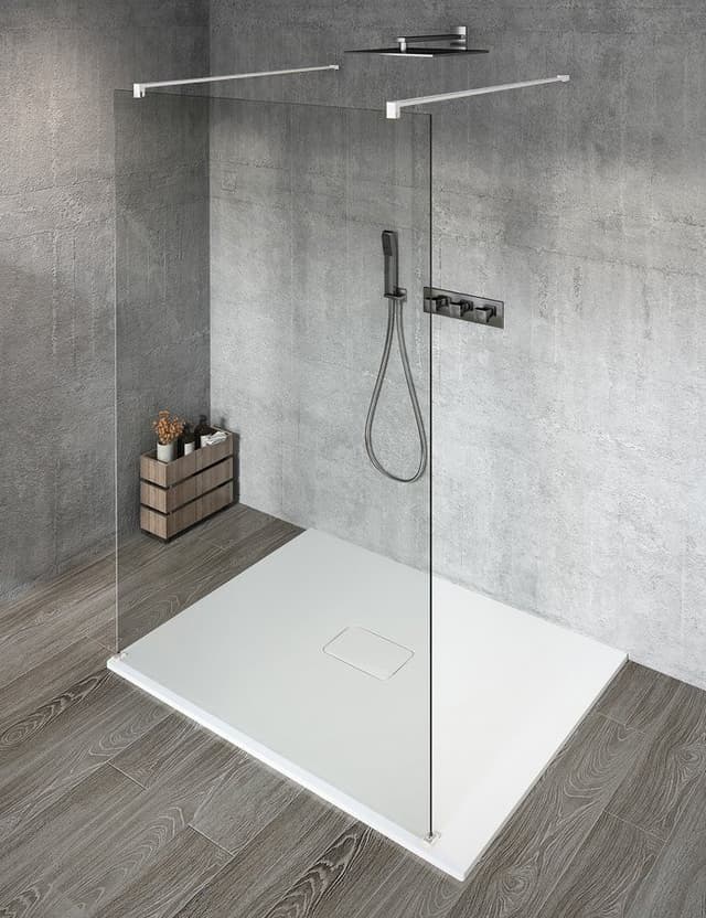 VARIO WHITE jednoczęściowa kabina przysznicowa Walk-In, szkło czyste, 1300 mm