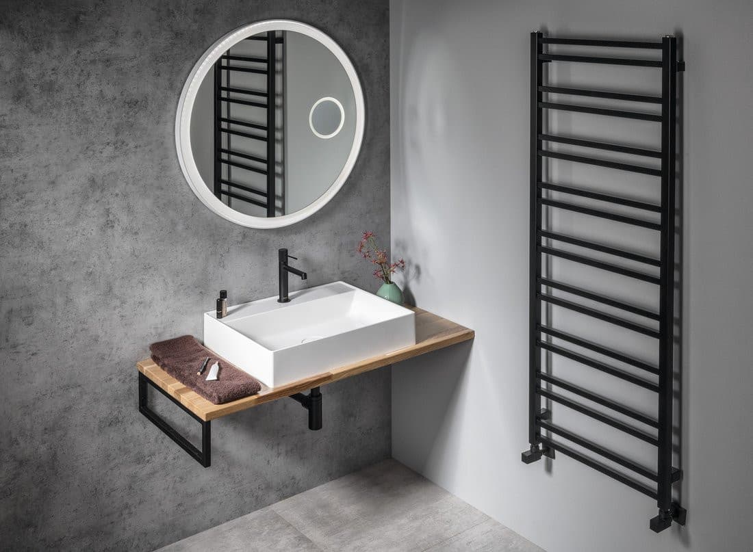 FLOAT lustro okrągłe podświetlane LED, ø 80cm, lusterko kosmetyczne, IR czujnik, 3500-6500°K, biały