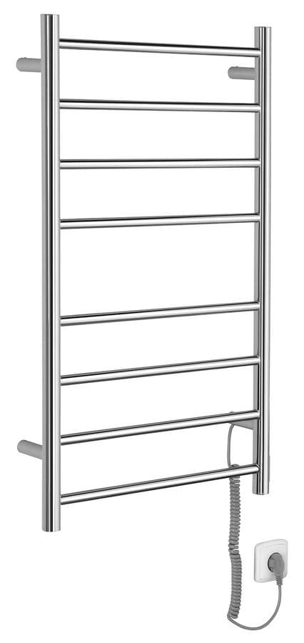 REDONDO elektryczna suszarka na ręczniki, okrągła, 500x900 mm, 75 W, stal nierdzewna polerowana