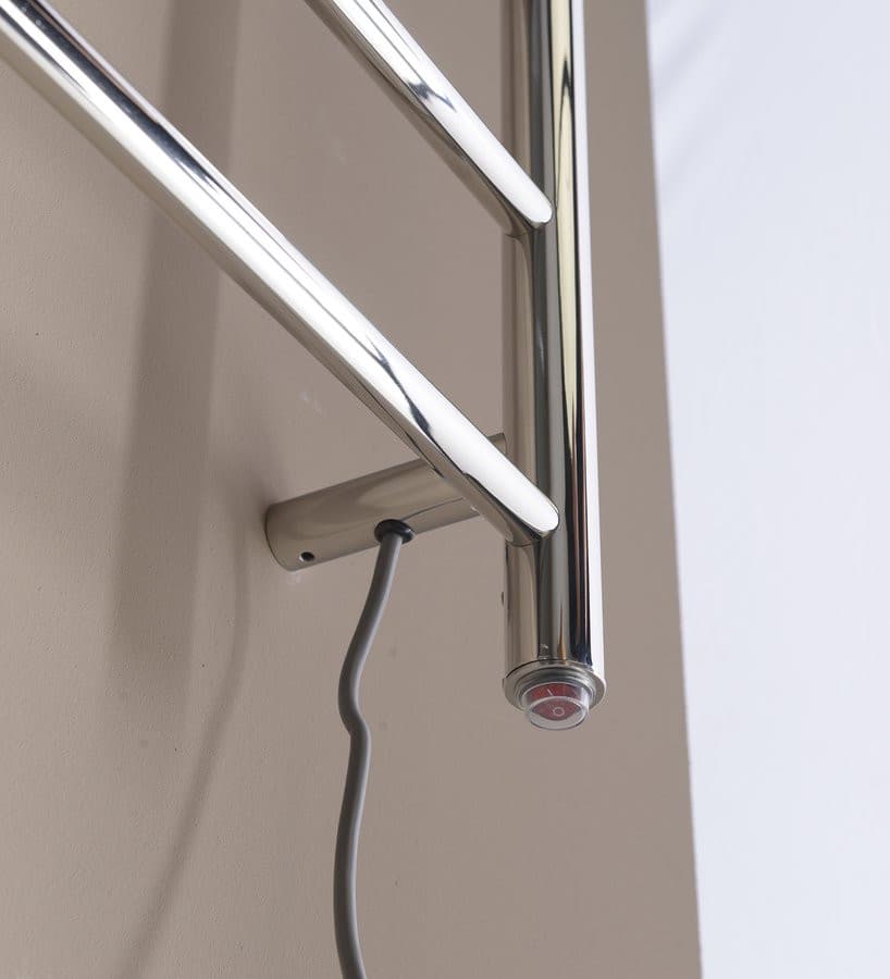 REDONDO elektryczna suszarka na ręczniki, okrągła, 600x1500 mm, 130 W, stal nierdzewna polerowana