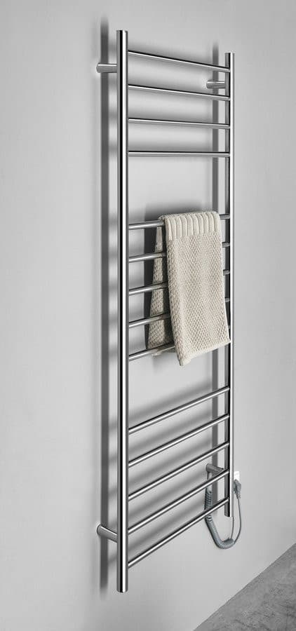 REDONDO elektryczna suszarka na ręczniki, okrągła, 600x1500 mm, 130 W, stal nierdzewna polerowana