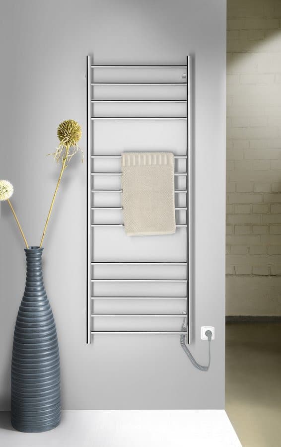 REDONDO elektryczna suszarka na ręczniki, okrągła, 600x1500 mm, 130 W, stal nierdzewna polerowana