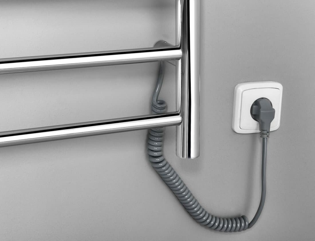 REDONDO elektryczna suszarka na ręczniki, okrągła, 600x1500 mm, 130 W, stal nierdzewna polerowana