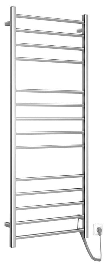 ESKINADO elektryczna suszarka na ręczniki, kwadratova, 600x1500 mm, 130 W, stal nierdzewna polerowana