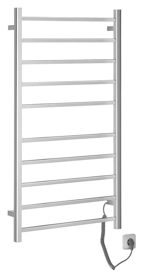 ESKINADO elektryczna suszarka na ręczniki, kwadratova, 620x1160 mm, 120 W, stal nierdzewna polerowana