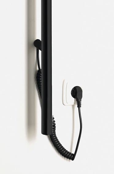 PASADOR elektryczna suszarka na ręczniki, okrągła, 150x1500 mm, 30 W, czarny mat