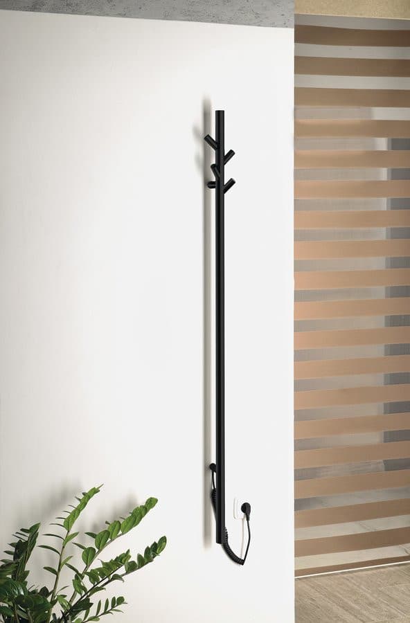 PASADOR elektryczna suszarka na ręczniki, okrągła, 150x1500 mm, 30 W, czarny mat