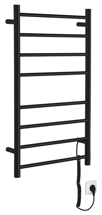 REDONDO elektryczna suszarka na ręczniki, okrągła, 500x900 mm, 75 W, czarny mat