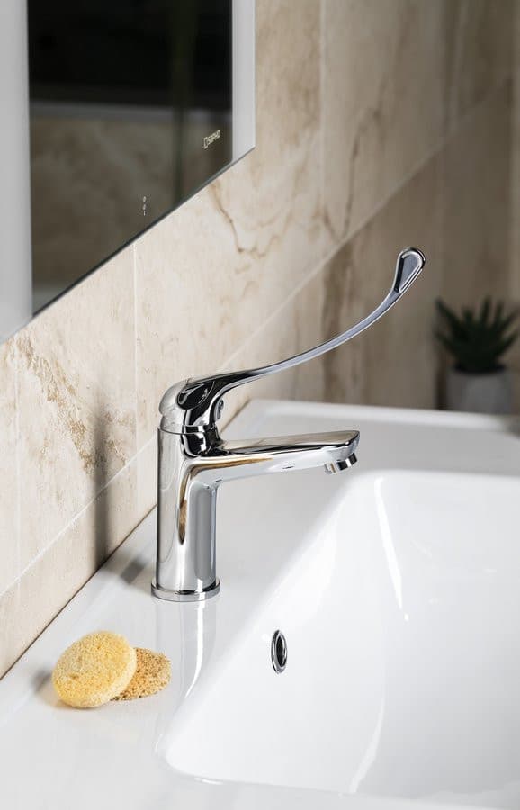 SCHMITZ bateria umywalkowa bez odpływu, dźwignia medyczna, chrom