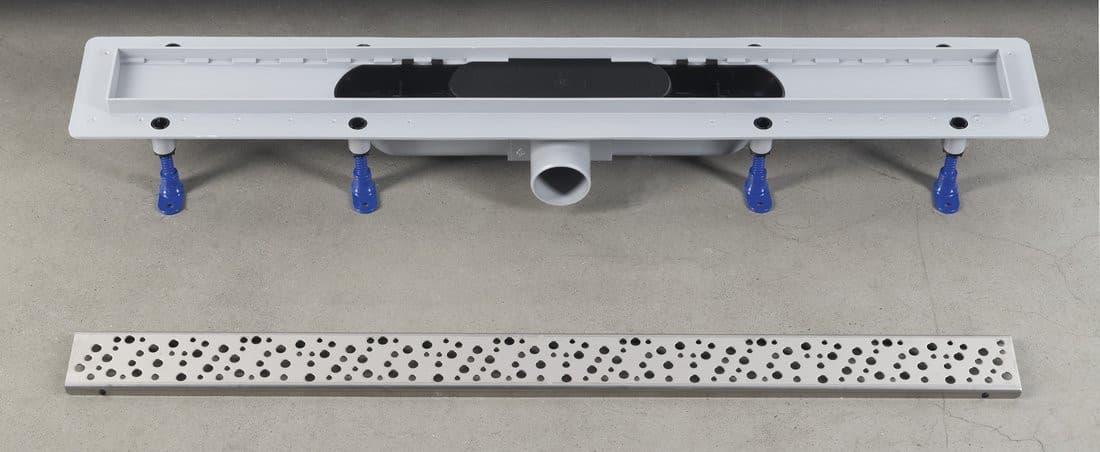 MARMI odpływ liniowy z rusztem ze stali nierdzewnej, L-710, DN50