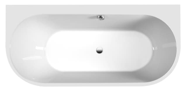 ASTRA DL MONOLITH wanna przyścienna stojąca 160x75x60cm, biała