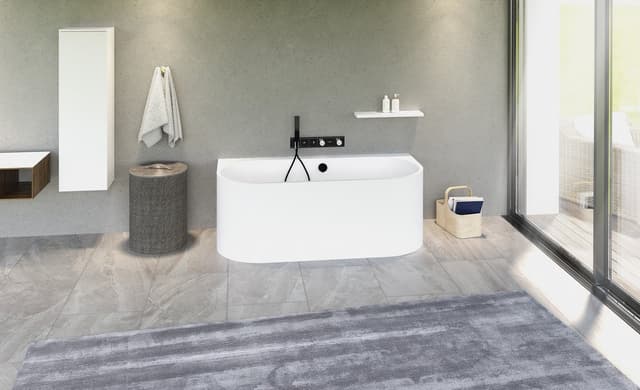 ASTRA DL MONOLITH wanna przyścienna stojąca 160x75x60cm, biała