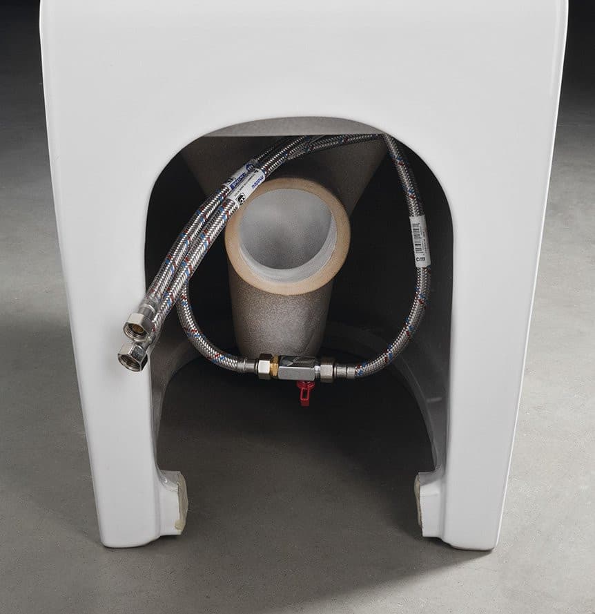 PACO CLEANWASH kompakt WC ze zintegrowaną baterią i prysznicem bidetowym, odpływ poziomy/pionowy, biały