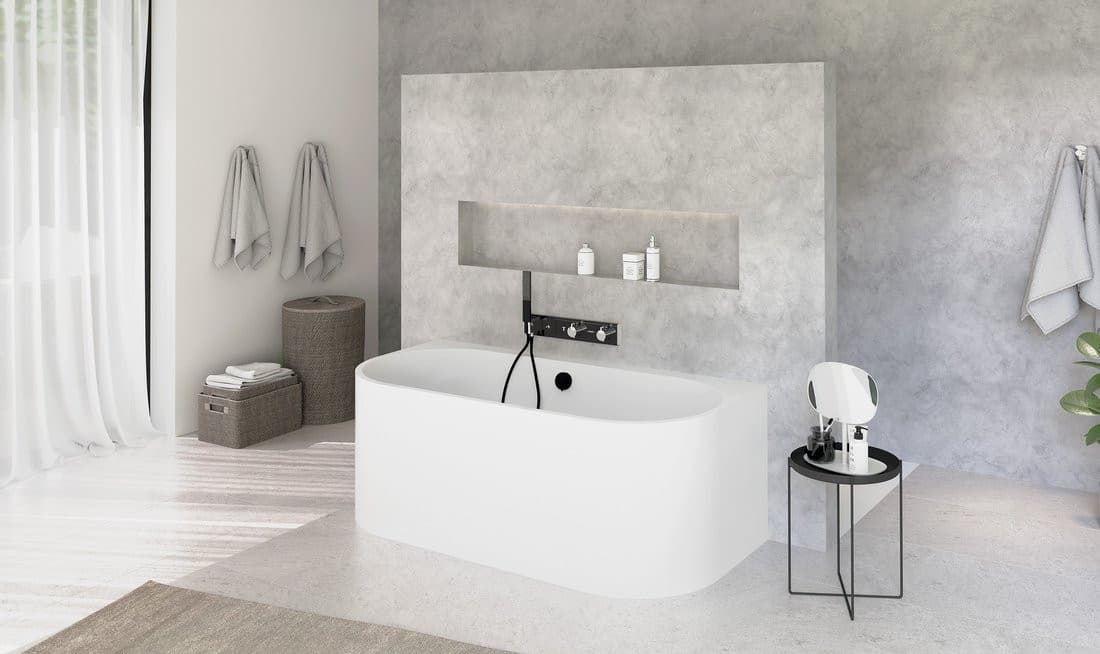 ASTRA DR MONOLITH wanna przyścienna stojąca 160x75x60cm, biały