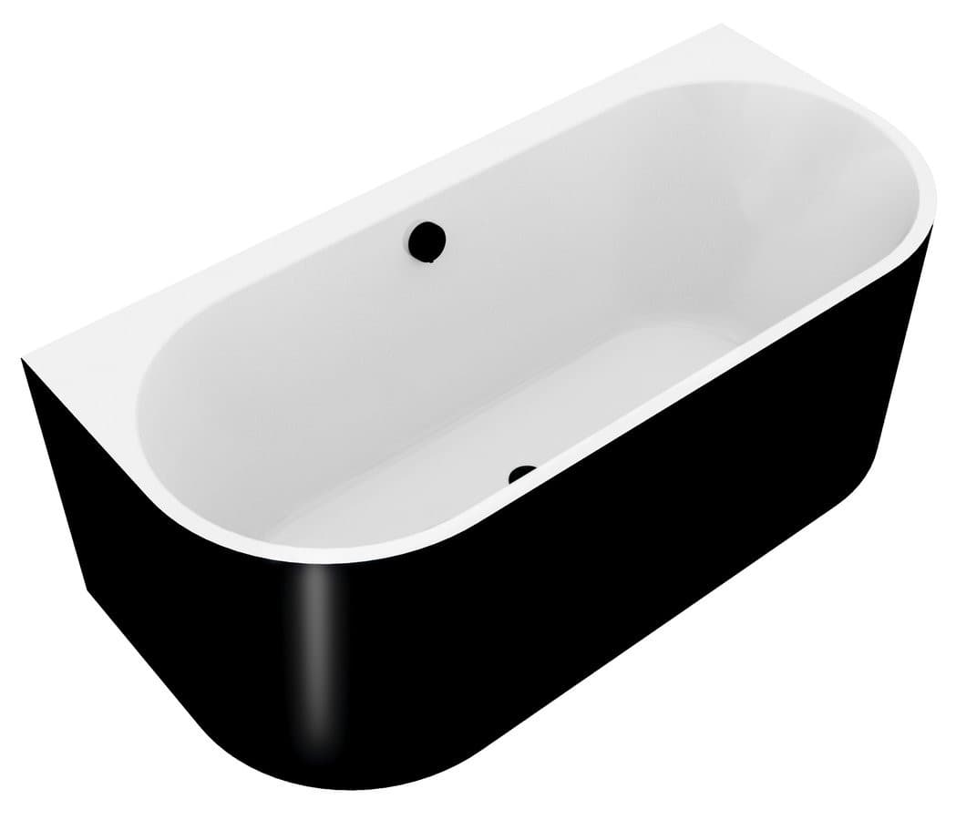 ASTRA DR MONOLITH wanna przyścienna stojąca 160x75x60cm, biała/czarny
