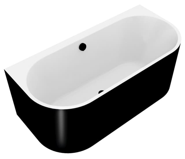 ASTRA DR MONOLITH wanna przyścienna stojąca 160x75x60cm, biała/czarny