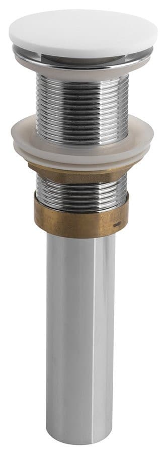 THIN korek umywalkowy 5/4", klik-klak, Rockstone grzybek, biały mat