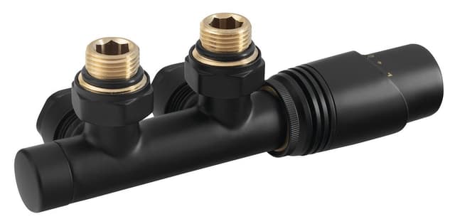 WICHER zestaw przyłączeniowy termostatyczny zespolony 50mm, czarny mat