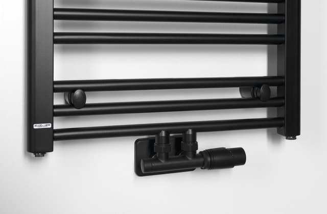 WICHER zestaw przyłączeniowy termostatyczny zespolony 50mm, czarny mat