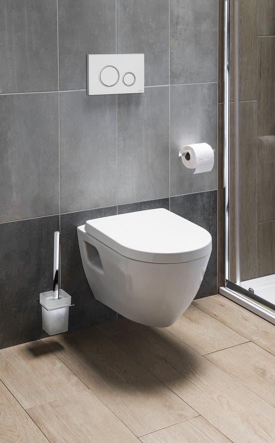 NERA WC wiszące ze stelażem podtynkowym i przyciskiem Schwab, biały