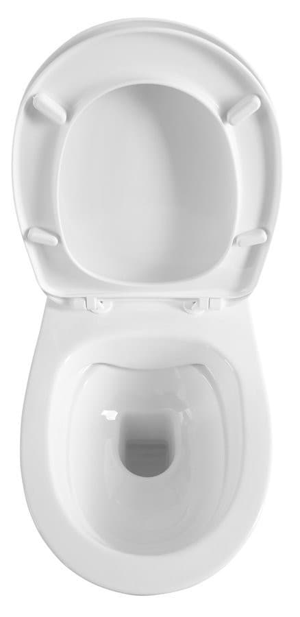 ABSOLUTE WC wiszące Rimless, ze stelażem podtynkowym i przyciskiem, biały