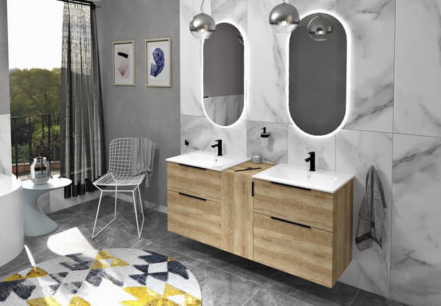 CIRASA szafka wisząca dolna 30x64x46cm, prawa/lewa, dąb Alabama