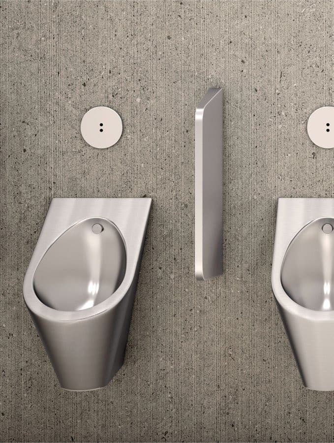 Ścianka oddzielająca pomiędzy pisuary 50x680x350 mm, stal nierdzewna mat