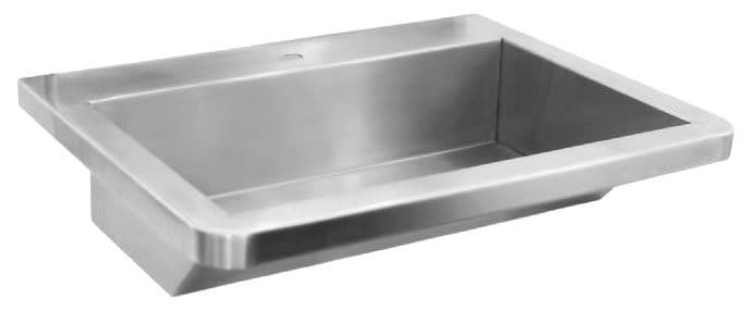 Umywalka wielostanowiskowa ścienna 600x130x500 mm, stal nierdzewna mat