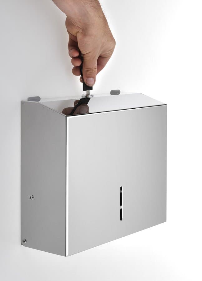 Podajnik na ręczniki papierowe 270x265x115mm, stal nierdzewna polerowana